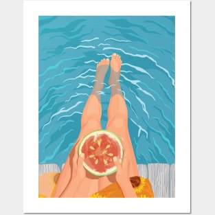 Watermelon Summer Beach Vibes Posters and Art